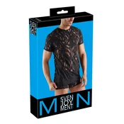 Svenjoyment Stylish Burnout Effect Short Sleeved Shirt 2162232 Black Velikost M