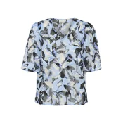 Kaffe Bluza KAElina svetlo modra/temno siva/črna/bela
