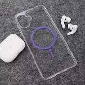 Maska Mag Case Clear Slim za Samsung A07/ A075F ljubicasta