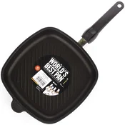 Plitka roštilj tava s mobilnom ruckom AMT - 26 ? 26 cm, crna