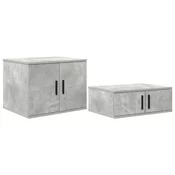 Ormaric za pohranu 2 pcs Betonski sivi 118 x 41 x 40 cm