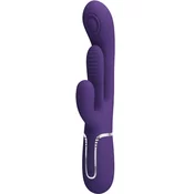 Pretty Love Shania Triple System Intimate Vibrator Purple Silicone USB D-241887