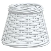 Vidaxl Senčilo za stropno svetilko belo O15x12 cm pleteno
