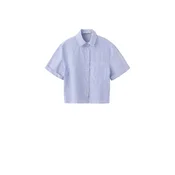 MANGO Bluza MANELI svetlo modra/bela