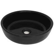 MAISON CHIC Keramični Umivalnik - Kopalna umivalnik - Lavabo okrogle oblike črne barve 42x12 cm, (21684604)
