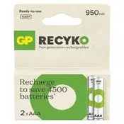 Polnilna baterija GP ReCyko 950 mAh HR03 (AAA) 2kos 2/1