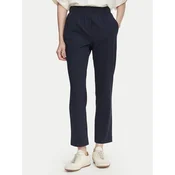 Weekend Max Mara Hlače iz tkanine Elfo 2625786011 Mornarsko modra Regular Fit