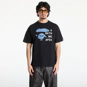 Majice A BATHING APE Japanese Cloud Camo Bape Face Tag Tee UNISEX Black S