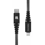 EKO CABLE Kevlar USB-C/Lightning 0,3 m 60W antracit