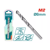 TOTAL HSS M2 brušena burgija, 6mm