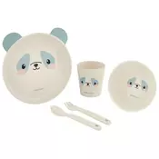 KikkaBoo set posuđa od bambusa panda blue ( KKB40072 )