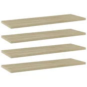 Police za knjige 4 kom boja hrasta sonome 60x20x1,5 cm iverica