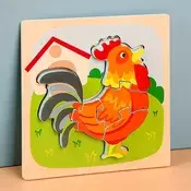 Lesena sestavljanka - Več različic Petelin