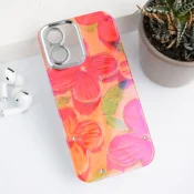 Maska Painting Flower za iPhone 16 crvena