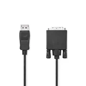 Nedis Kabel DisplayPort | DisplayPort moški | DVI-D 24+1-pin moški | 1080p | Ponikljano | 2,00 m | Okrogla | PVC | Črna | Oznaka
