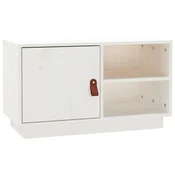 Vidaxl vidaXL TV stojalo belo 70x34x40 cm masivni borov les