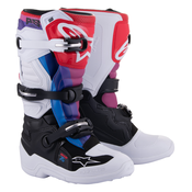 Dětské motokrosové boty Alpinestars Tech 7 S 2024 bílo-černo-červeno-modro-fialové