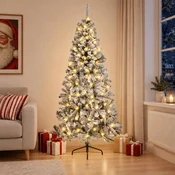 Umetno Zložljivo Božično Drevo 240 cm 300 LED Toplo bela