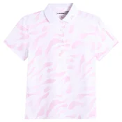 Ženska majica J.Lindeberg Tour Tech Print Polo Bunker Fade White Orchid M L