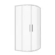 KERRA Polkrožna tuš kabina SOLID RA 80X100, krom profili, prozorno steklo 6mm