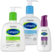 Cetaphil Set - Emulzija za cišcenje, Losion i Fluid za lice, 2 ? 236 + 118 ml