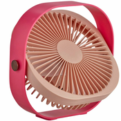 Namizni ventilator FANTASTIC, 20 cm, roza, Printworks