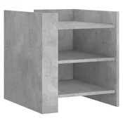 Vidaxl Nočna omarica betonsko siva 45x50x50 cm inženirski les
