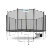 INLEA PREMIUM Jump Trampolin 500 cm z zunanjo zaščitno mrežo - siva