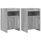 Nocni ormarici 2 pcs Siva Sonoma 40 x 36 x 60 cm