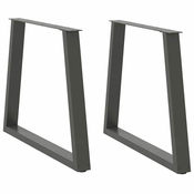 Noge za blagovaonski stol V-oblika 2 kom antracit 80 x (72-73,3) cm celik