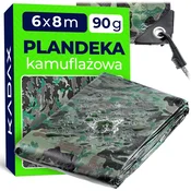 KADAX Debela vodoodporna ponjava, UV ojačana, dimenzije 6x8 m, 90 g, močna prevleka