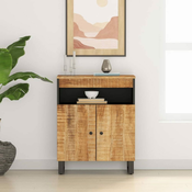 Greatstore Komoda z 2 vrati 60x33x75 cm trden mangov les