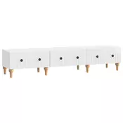 TV ormar s ladicama Bijela visokog sjaja 147 x 34,5 x 30 cm
