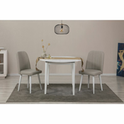 HANAH HOME Trpezarijski sto i stolice Vina 1005 3 v2 - White Cream