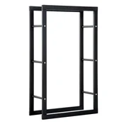 Homestar Stojalo za drva 60x25x100 cm Črno