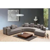 Atelier del Sofa Ugaona garnitura Gondol Siva
