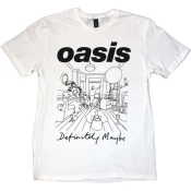 Oasis Majica Definitely Maybe Line Drawing Unisex White S
