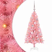 Vidaxl Božično drevo med 150 LED z stojalom Roza 120 cm PVC