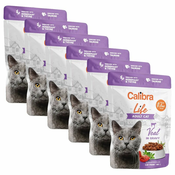 Calibra Cat Life Adult Teletina v omaki 6 x 85 g