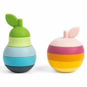 Bigjigs Toys Stacking Apple & Pear zložljivi lončki 1 y+ 2x5 kos