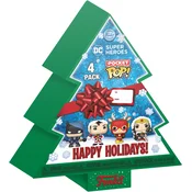 Funko Pocket Pop DC Holiday Tree Holiday Box 4-Pack