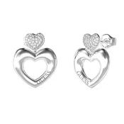 Guess Jekleni uhani v obliki srca Crazy In Love JUBE05209JWRHT/U