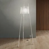 kdln Stojna svetilka Tyla, bela, višina 165 cm, dimmer - Dnevna soba/jedilnica - Dizajn - bel, prozoren - Kovina