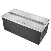 VEVOR Vgradni hladilnik za led Ice Chest 914x457x356 cm srebrne barve