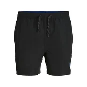 JACK & JONES Kratke kopalne hlače Fiji črna