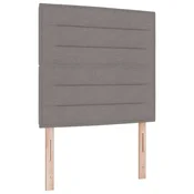 Vidaxl LED Box Spring Postelja z vzmetnico Taupe 80 x 200 cm blago