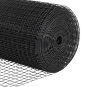Vidaxl Varjena žična ograja z betonsko podlago 25 x 1,2 m Siva Mreža