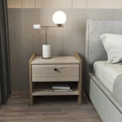 Hanah Home Nocni stocic Berlin, 45x45x35 cm, Krem
