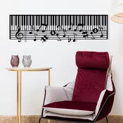 Opviq Zidna dekoracija Piano-M121, 70x30 cm, 1.2 mm, Crna