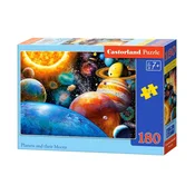 Castorland - Puzzle Planeti in njihove lune - 180 kosov